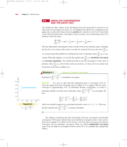 8.5 ABSOLUTE CONVERGENCE AND THE RATIO TEST