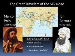 The Great Travelers of the Silk Road Marco Polo Ibn Battuta