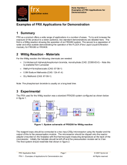 Examples of Applications for Demonstration