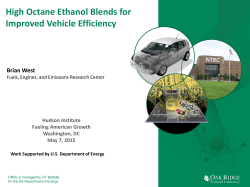 High Octane Ethanol Blends for Improved Vehicle