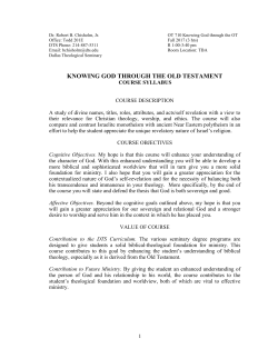 Syllabus - Dallas Theological Seminary