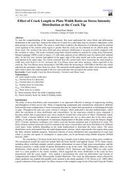Effect of Crack Length to Plate Width Ratio on Stress