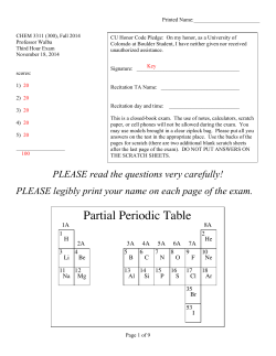 Partial Periodic Table