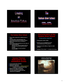 Characteristics of the Hudson River School Characteristics of the