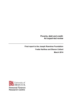 Poverty, debt and credit: An expert-led review