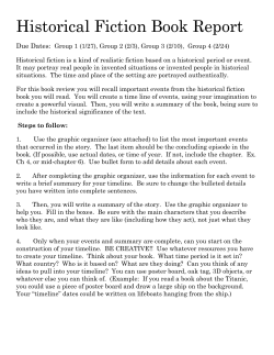 Historical Fiction Book Report