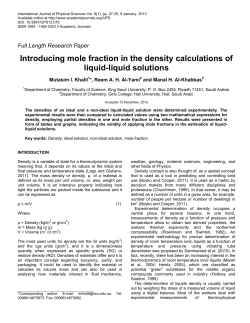 Introduing Mole Fraction in Density Calculation