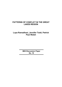 Patterns of Conflict in the Great Lakes Region