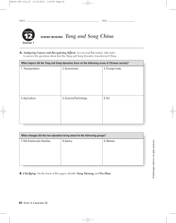 GUIDED READING Tang and Song China