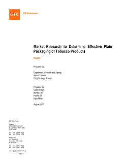 Market Research to Determine Effective Plain Packaging of Tobacco