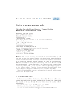 Cookie branching random walks