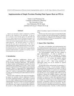 Implementation of Single Precision Floating Point Square Root on