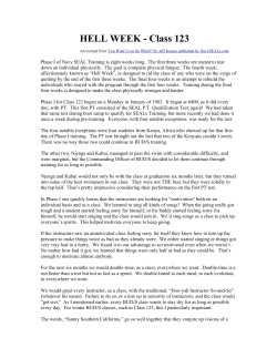 HELL WEEK - Class 123