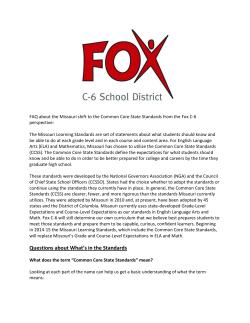 Questions about What`s in the Standards - Fox C