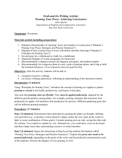 Pruning Your Prose - San Jose State University