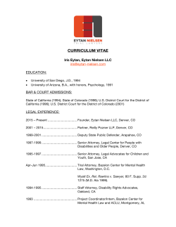 Read Iris` CV - Eytan Nielsen LLC