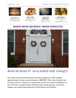 Sharon newsletter - Sharon United Methodist Church