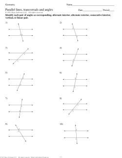 Parallel lines and transversals