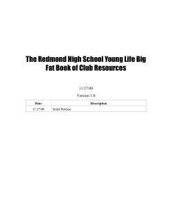 The Redmond High School Young Life Big Fat Book of Club