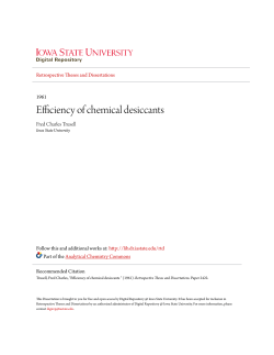 Efficiency of chemical desiccants - Iowa State University Digital