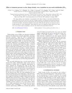 Effect of chemical pressure on the charge density wave transition in