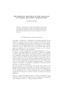 THE ESSENTIAL SPECTRUM OF THE LAPLACIAN