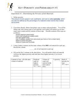 key:porosity and permeability #1