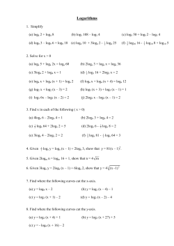 Logarithms - Bearsden Academy
