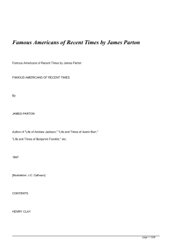 Famous Americans of Recent Times by James Parton