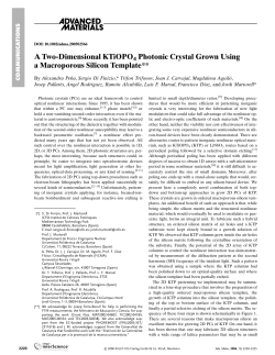 A Two-Dimensional KTiOPO4 Photonic Crystal Grown Using