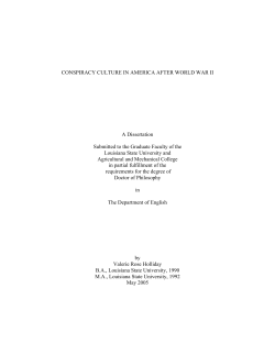 Conspiracy Culture In America After World War II