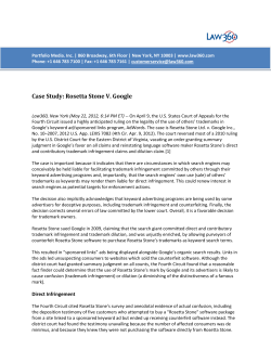 Case Study: Rosetta Stone V. Google