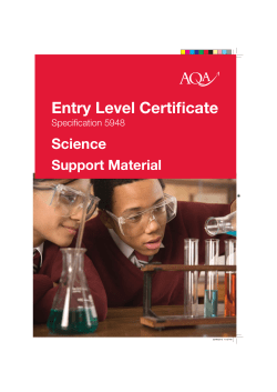 ELC Science Support booklet Entry Level Certificate Science