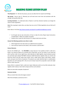 making Slime lesson plan