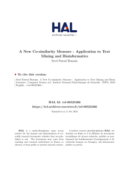 A New Co-similarity Measure : Application to