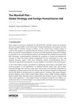 The Marshall Plan - Global Strategy and Foreign