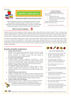 Healthy Celebrations - Northfield Public Schools