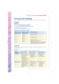 Scoring and Grading