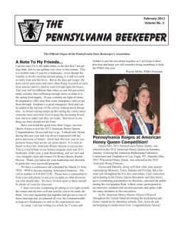 February 2012 - Pennsylvania State Beekeepers Association