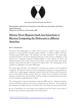 History Never Repeats Itself, but Sometimes it Rhymes Comparing