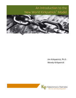 An Introduction to the New World Kirkpatrick&reg; Model