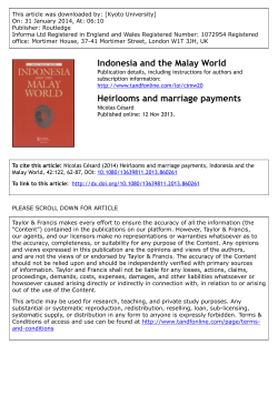 Heirlooms And Marriage Payments Transmission