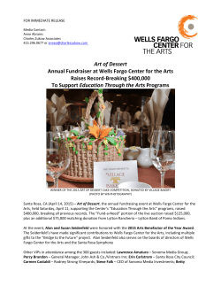 Art of Dessert Annual Fundraiser at Wells Fargo Center for the Arts