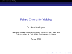 2. Failure criteria for yielding
