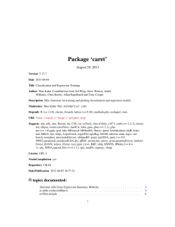 Package `caret`