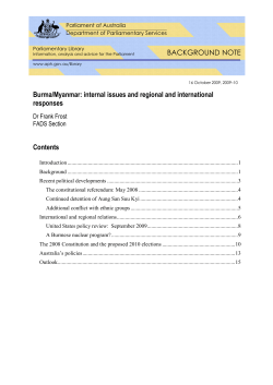 Burma/Myanmar - Parliament of Australia