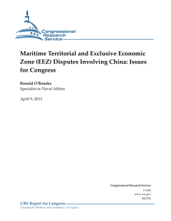 (EEZ) Disputes Involving China: Issues for Congress