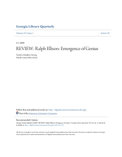 REVIEW: Ralph Ellison: Emergence of Genius