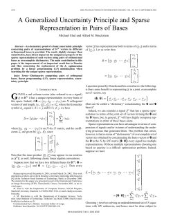 A generalized uncertainty principle and sparse