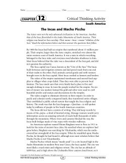 Critical Thinking Activity